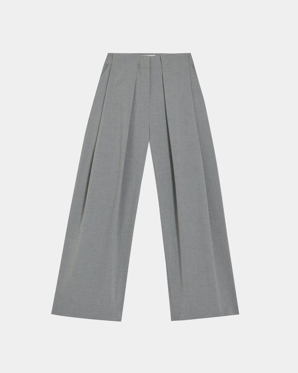 CLUBHAUS Tailored Trousers - Lサイズ　グレー LARGE PLEATS TAILORED TROUSERS – GREYHOUND ORIGINAL