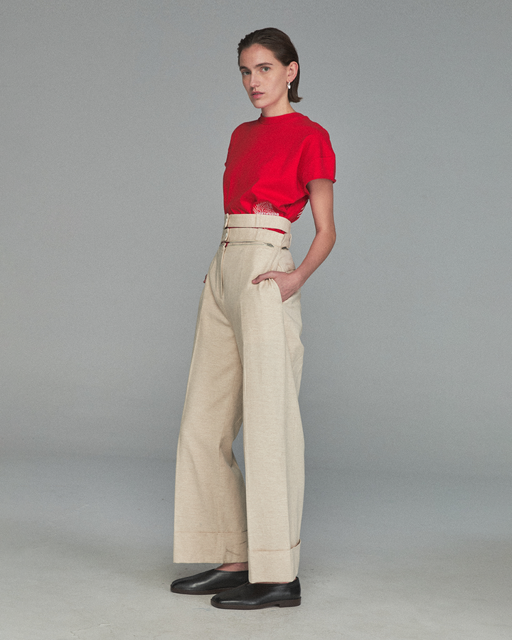 GH LINEN ZIPPER PANTS