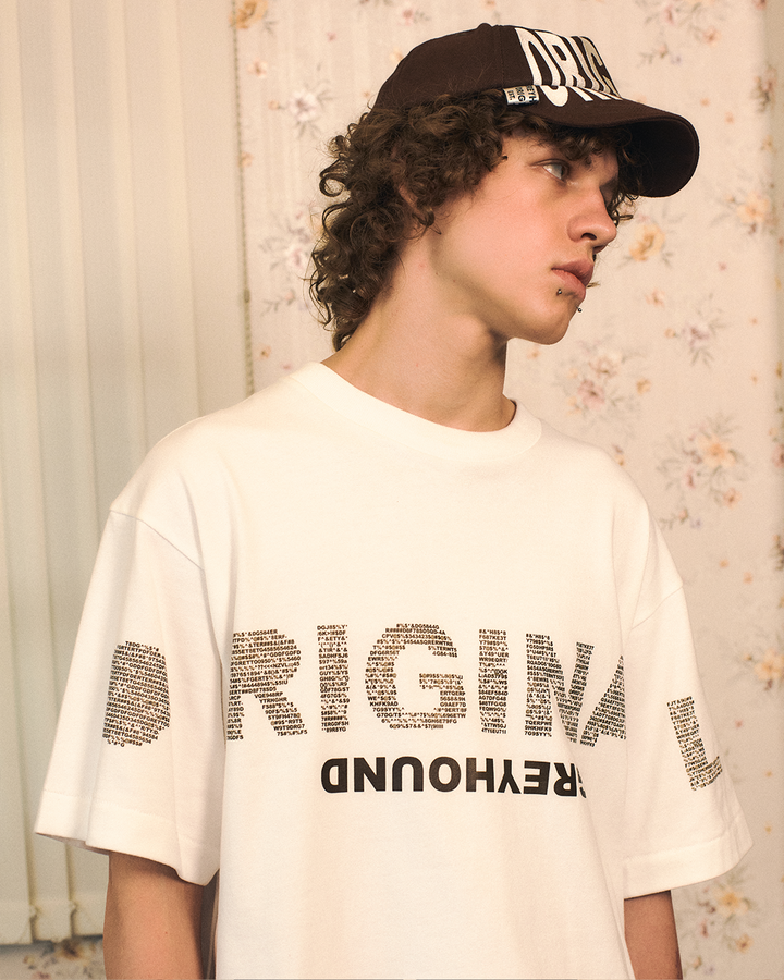 ORIGINAL GREYHOUND "o/(+!I\L4[+G}3`?8@-V%!D" LOGO T-SHIRT