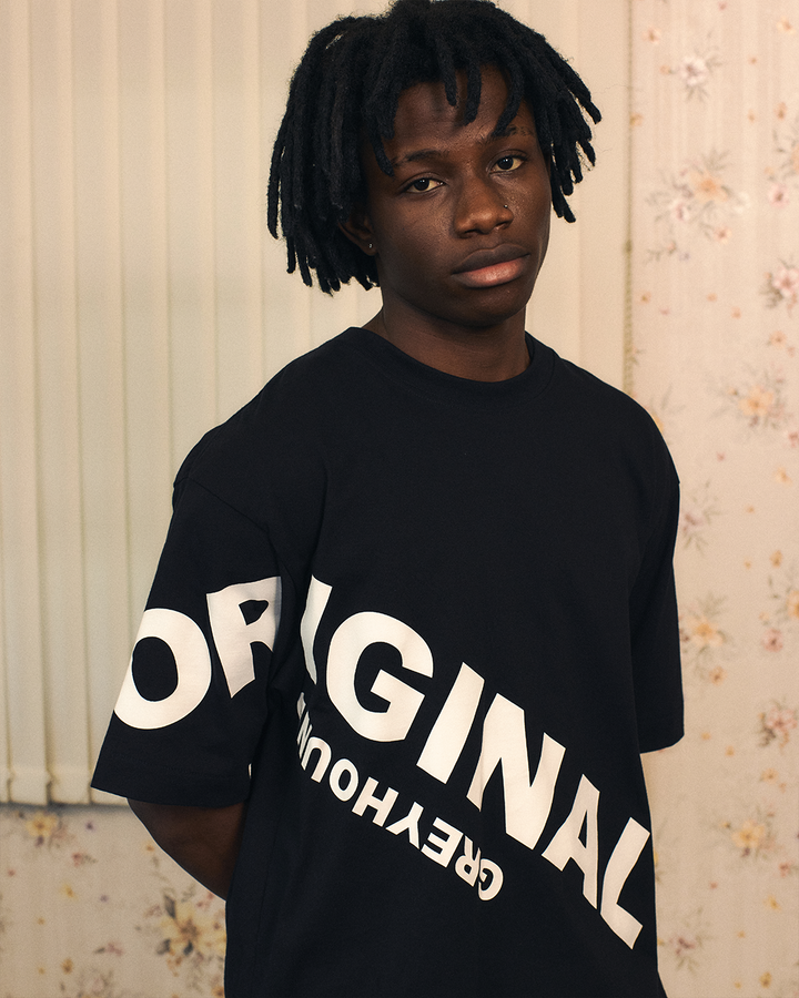 ORIGINAL GREYHOUND OBLIQUE LOGO T-SHIRT