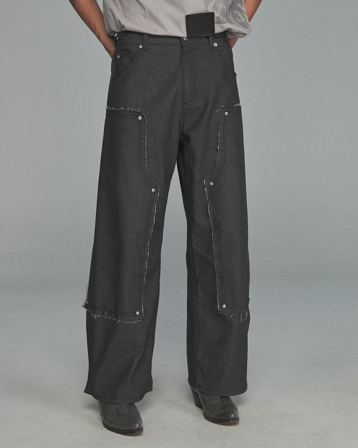 GH DOUBLE KNEE PLEATED PANTS