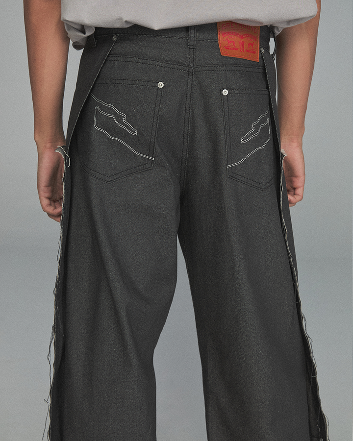 GH DOUBLE KNEE PLEATED PANTS