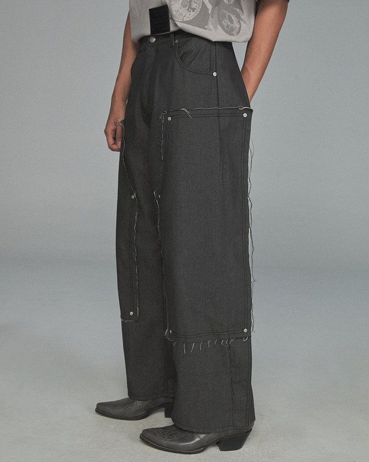 GH DOUBLE KNEE PLEATED PANTS