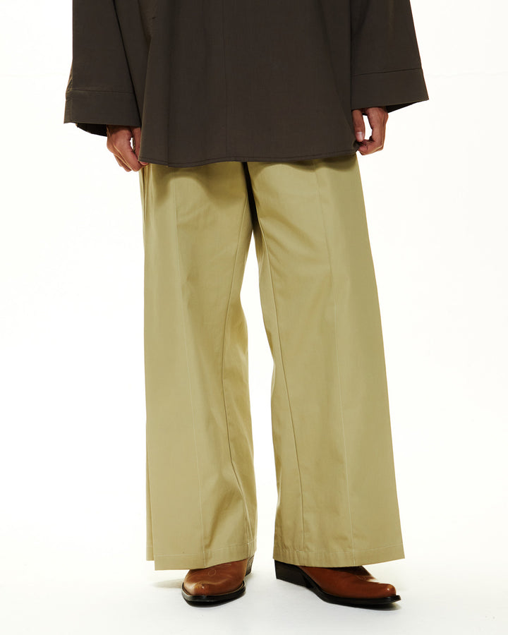 GH DOUBLE  PLEATED CROPPED TROUSERS