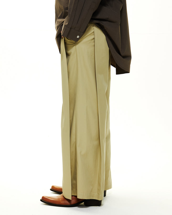 GH DOUBLE  PLEATED CROPPED TROUSERS