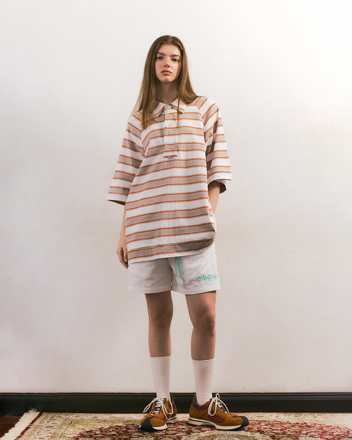 ORIGINAL GREYHOUND STRIPED OVERSIZED POLO