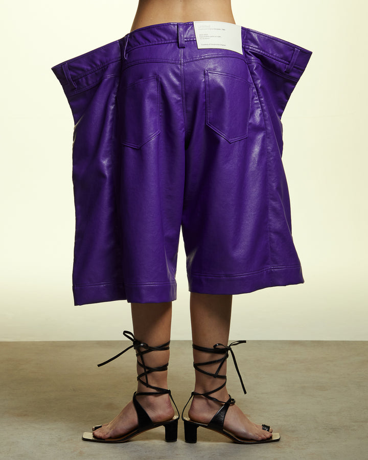 GH PAINTING FRAME  FAUX LEATHER SHORTS