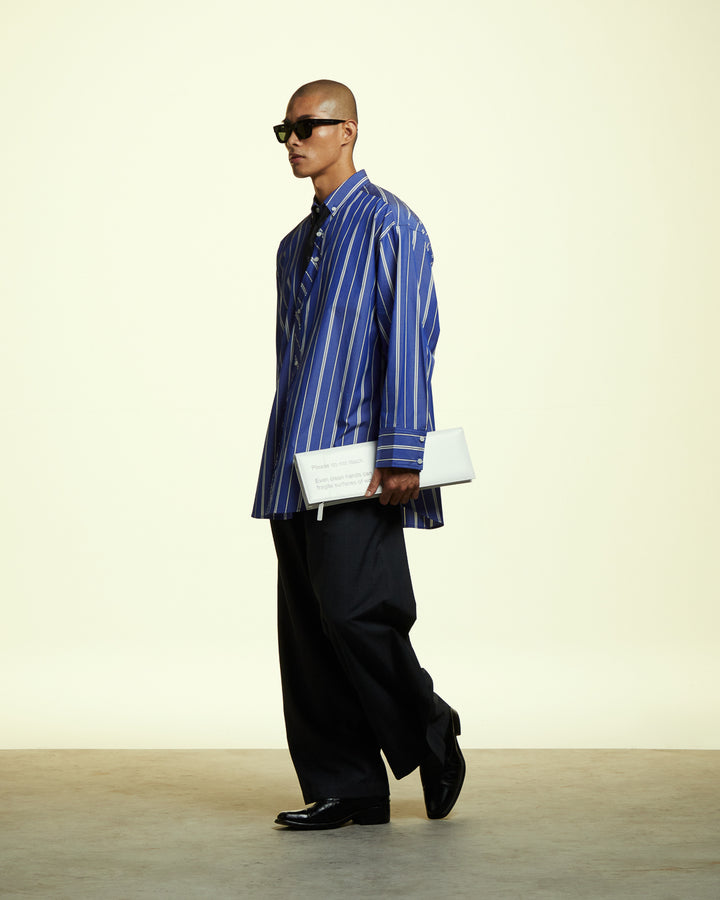 STRIPE-LINE CURVED SHIRT