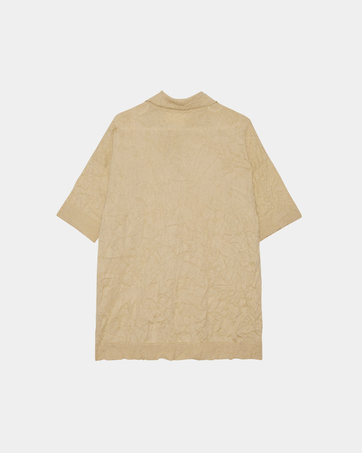 GH CRINKLED OVERSIZE POLO KNIT