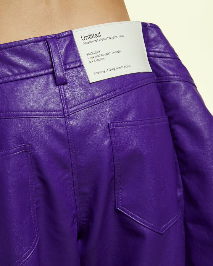GH PAINTING FRAME  FAUX LEATHER SHORTS