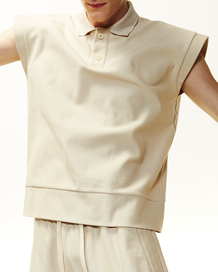 GH SLEEVELESS POLO T-SHIRT