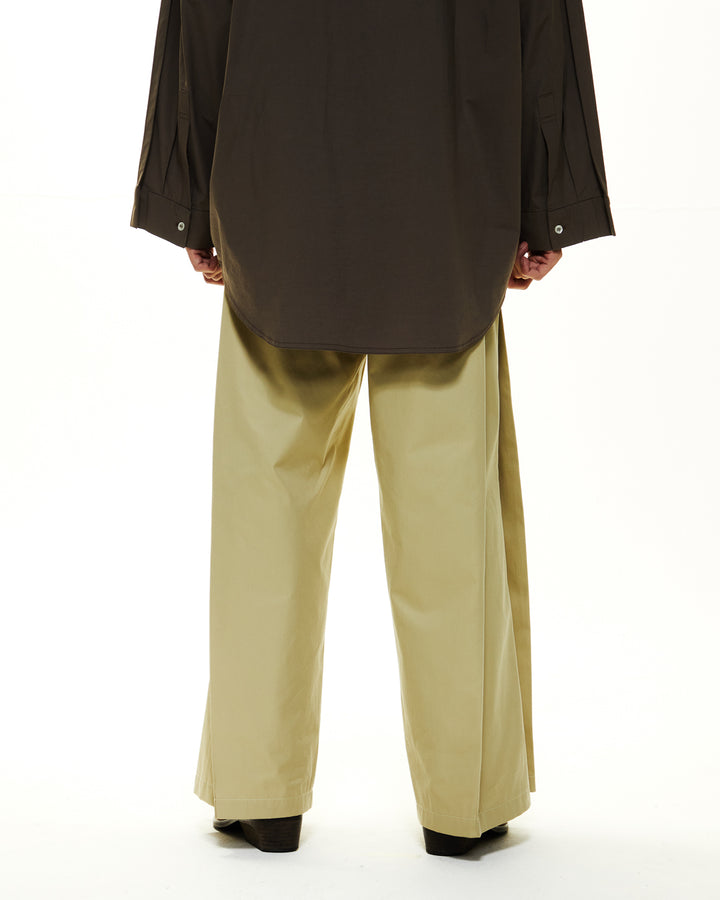GH DOUBLE  PLEATED CROPPED TROUSERS