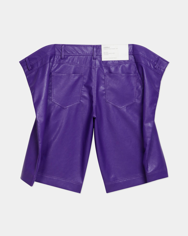 GH PAINTING FRAME  FAUX LEATHER SHORTS
