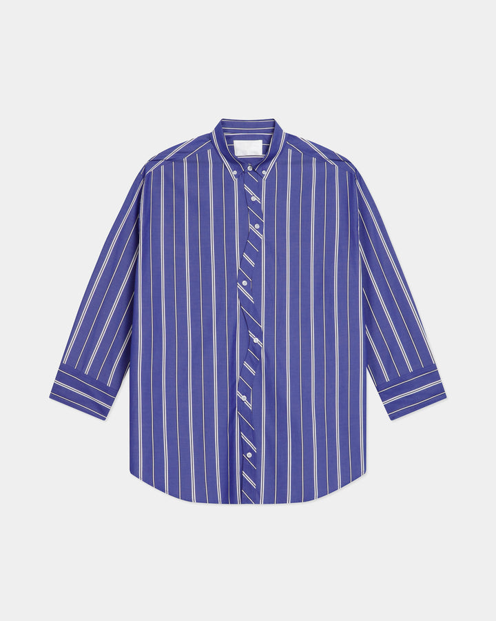 STRIPE-LINE CURVED SHIRT