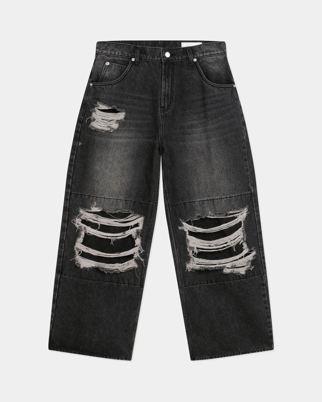 Black and white clearance ripped jeans