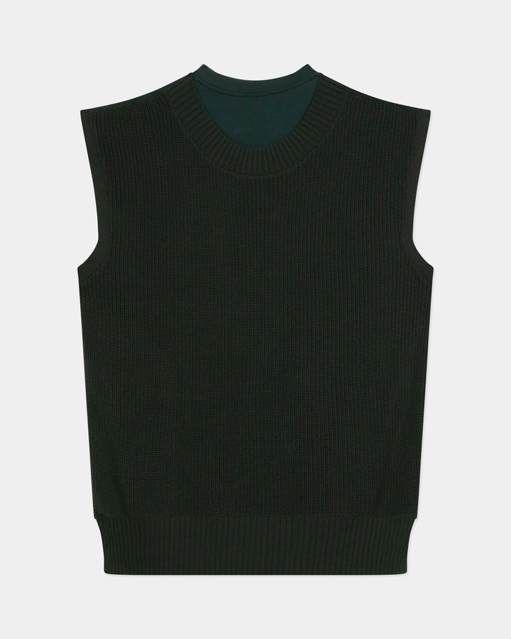 DOUBLE LAYER  SLEEVELESS T-SHIRT