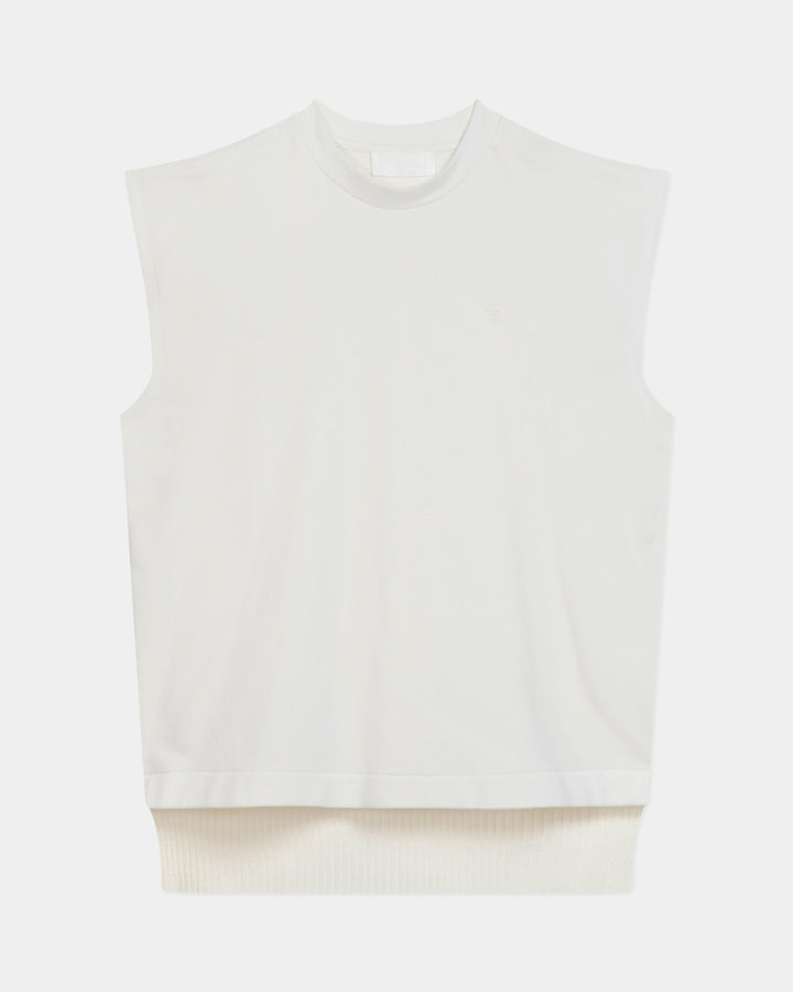 DOUBLE LAYER  SLEEVELESS T-SHIRT