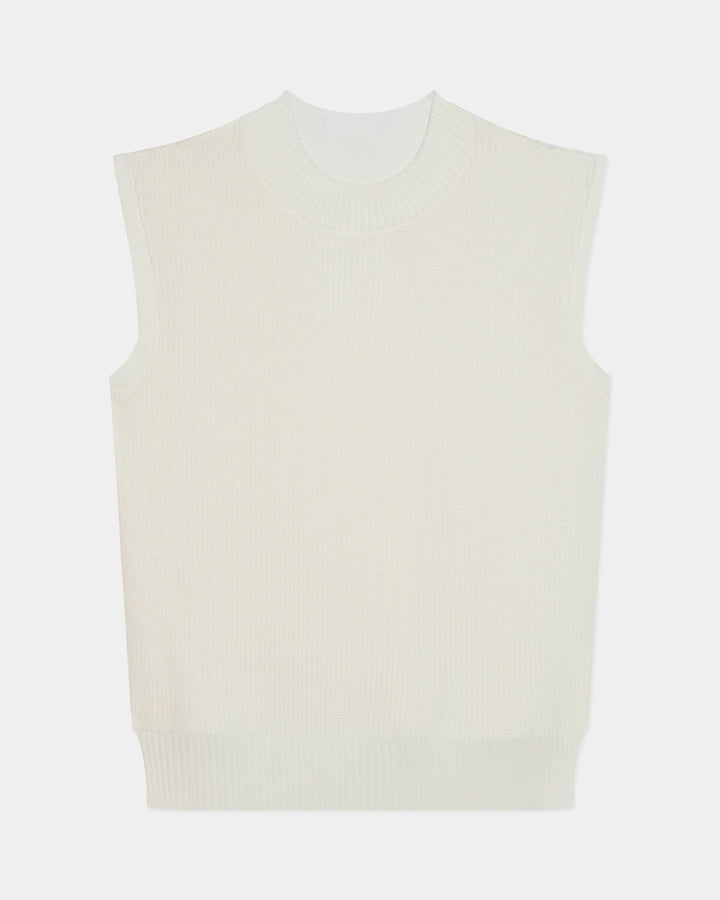 DOUBLE LAYER  SLEEVELESS T-SHIRT