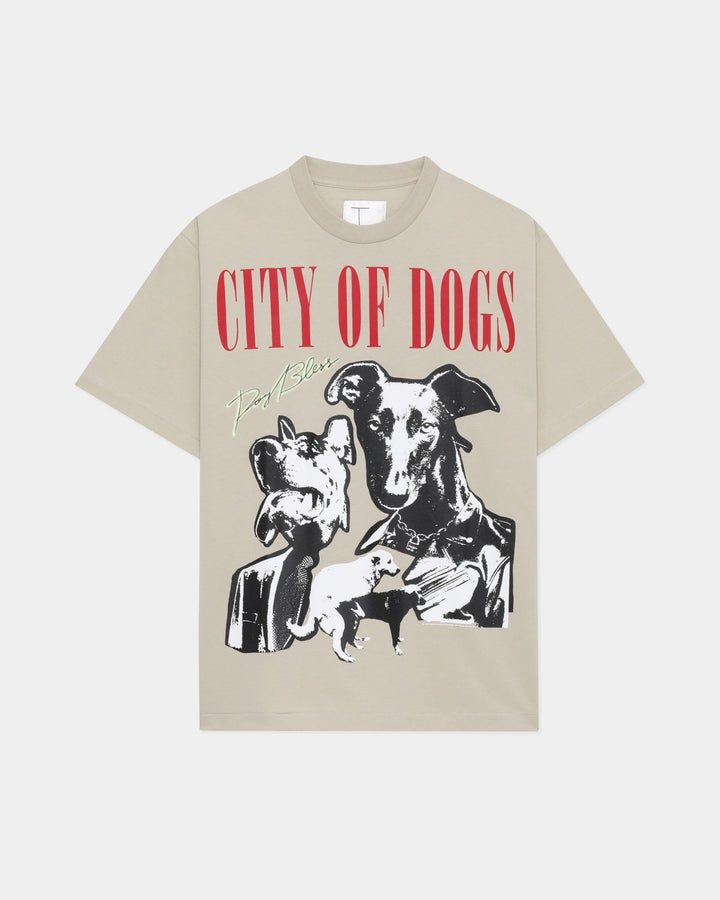 T BY GREYHOUND "CITY OF DOGS" OVERSIZED T-SHIRT