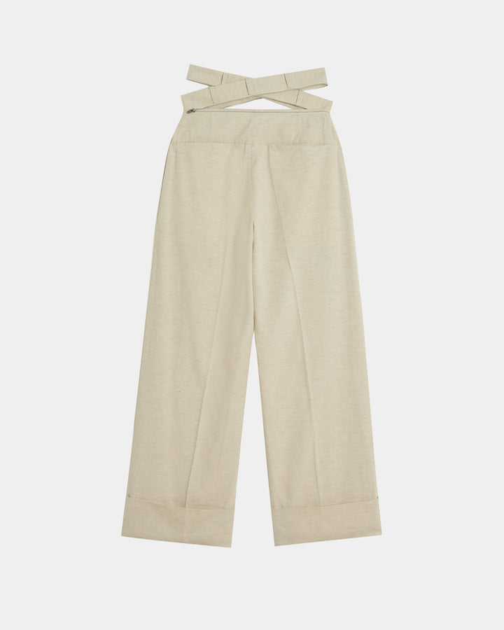 GH LINEN ZIPPER PANTS