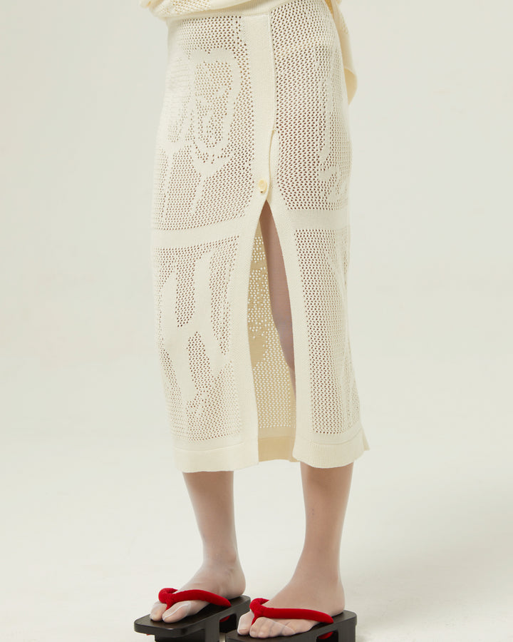 GH FLOWER MUTATION  KNITTED SKIRT