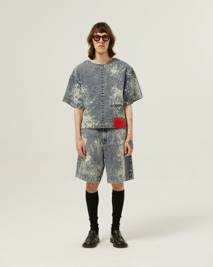 GH ACID WASH DENIM SHORTS