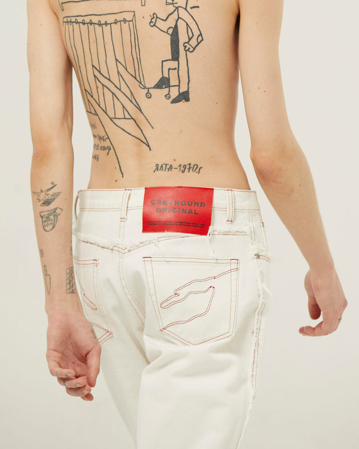 GH RED STITCHED JEANS