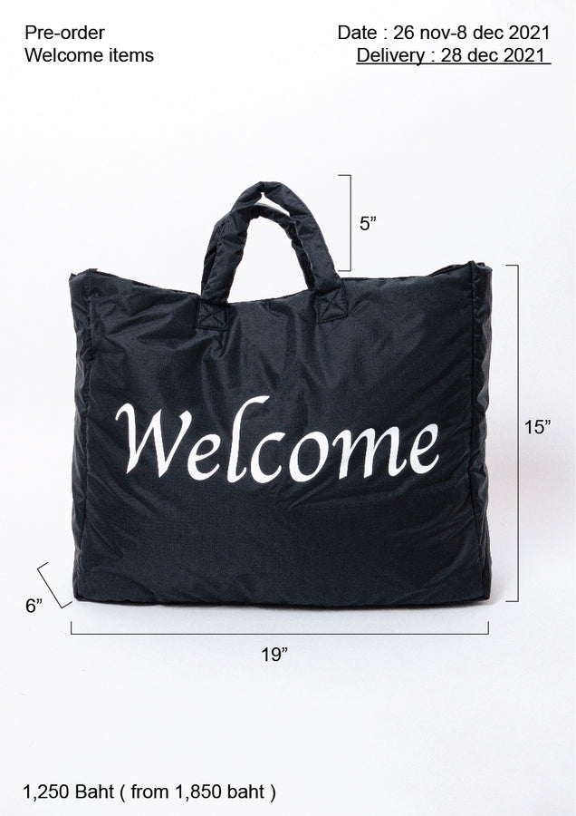 Red "WELCOME” Tote Bag