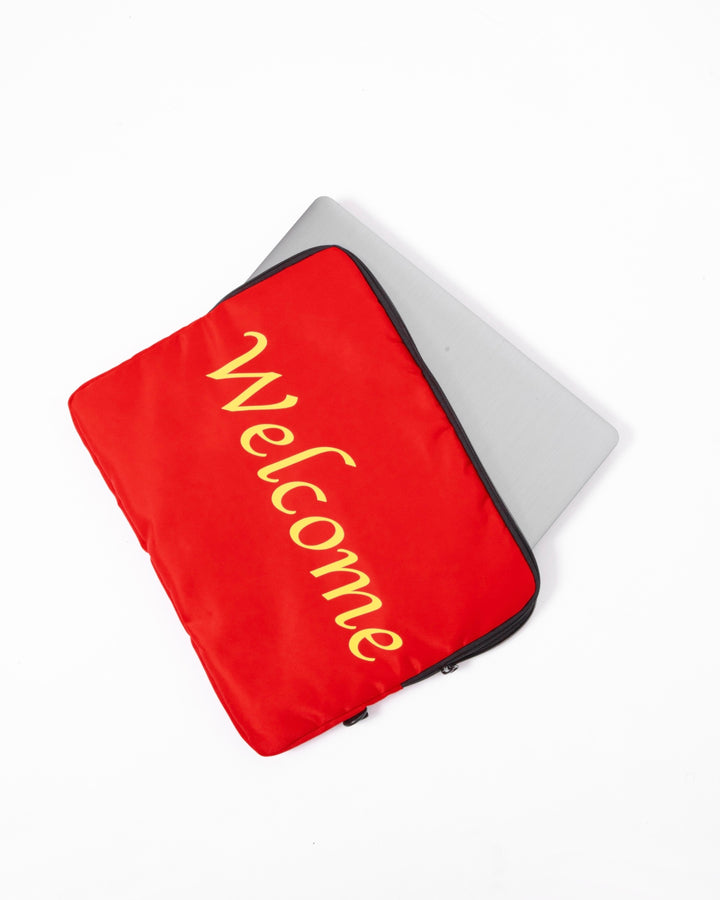 Red “WELCOME” Laptop Case 15 inch