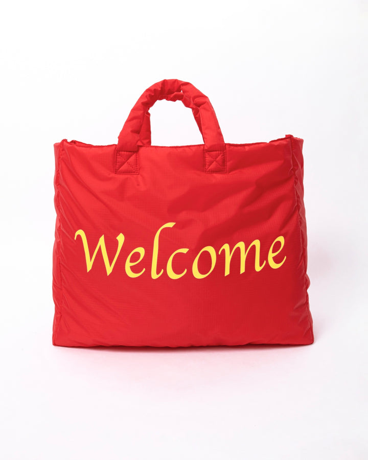 Red "WELCOME” Tote Bag