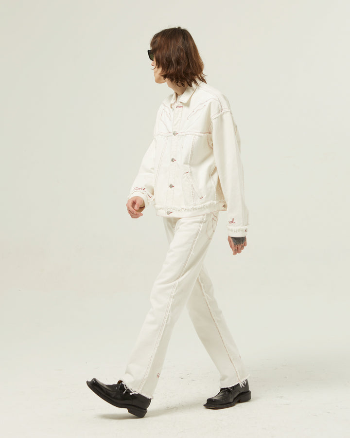 GH RED STITCHED JEANS